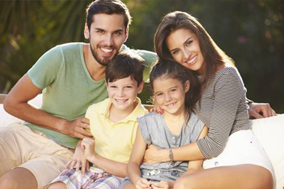 Smiling family