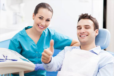 Man in dental chair